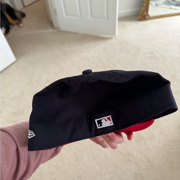 Men's Los Angeles Angels Navy/Red Authentic Collection 59FIFTY Fitted Hat - Picture 2 of 2